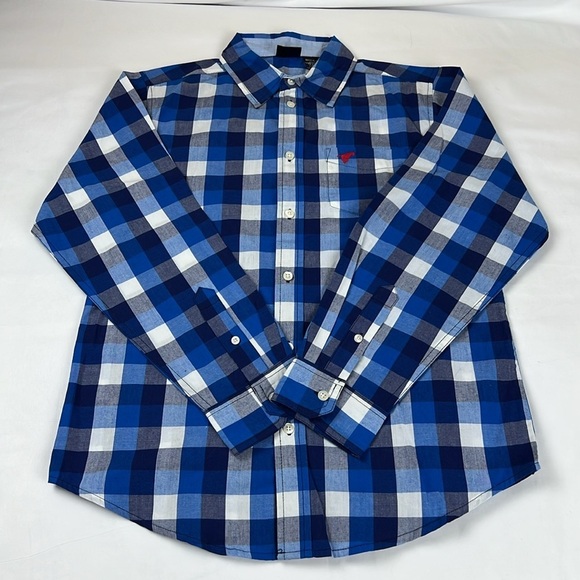 Wrangler Boys XL 14/16 Two Button Up Long Sleeve Striped Shirts - Picture 4 of 9